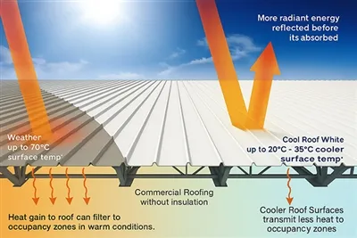 Does the Coating Color Affect Heat Reflection and Energy Efficiency?