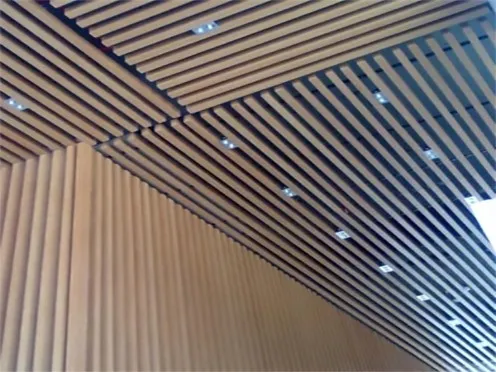 Imitation wood grain ceiling